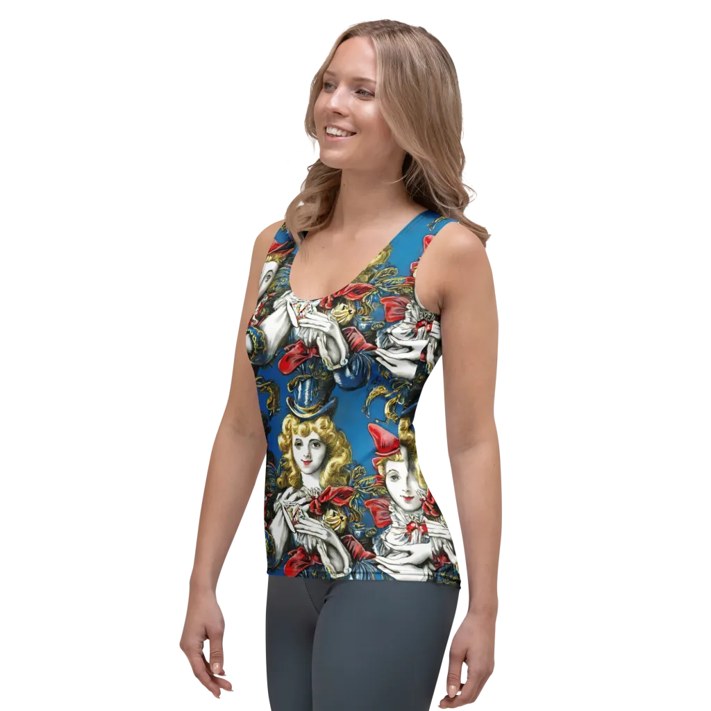 Masquerade Echoes on Women's Tank Top — Left Front