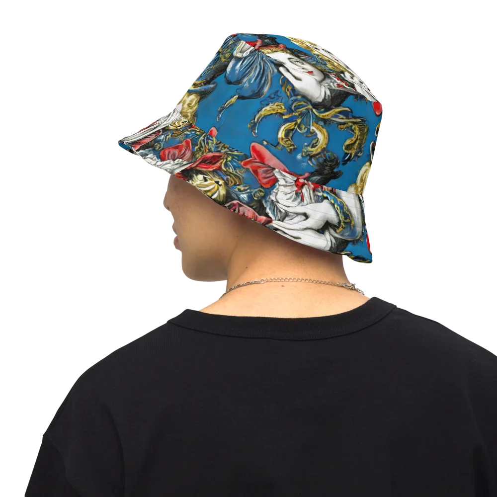 Masquerade Echoes on Reversible Bucket Hat — Back Inside