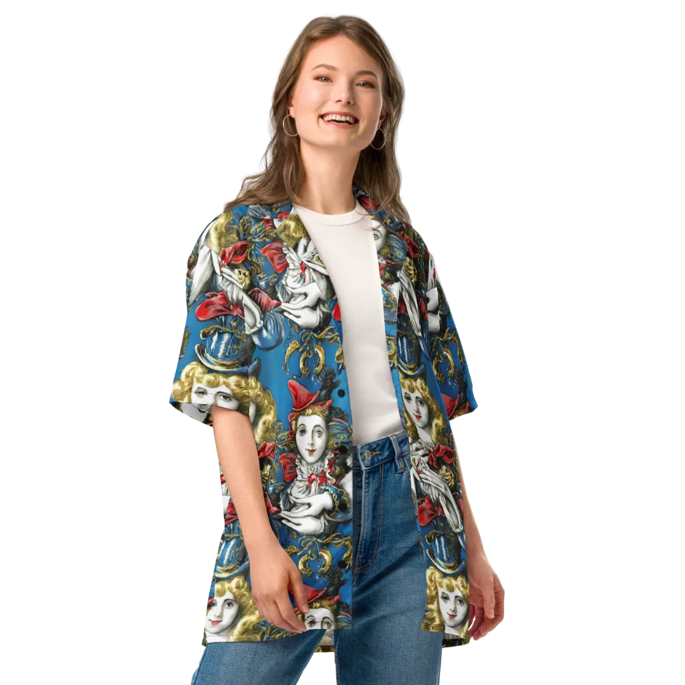 Masquerade Echoes on Button Shirt — Front
