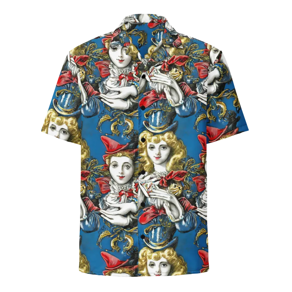 Masquerade Echoes on Button Shirt — Front