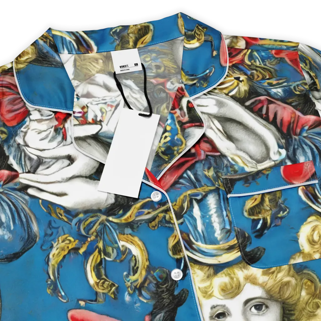 Masquerade Echoes on Women's Short Sleeve Pajama Top — Product details