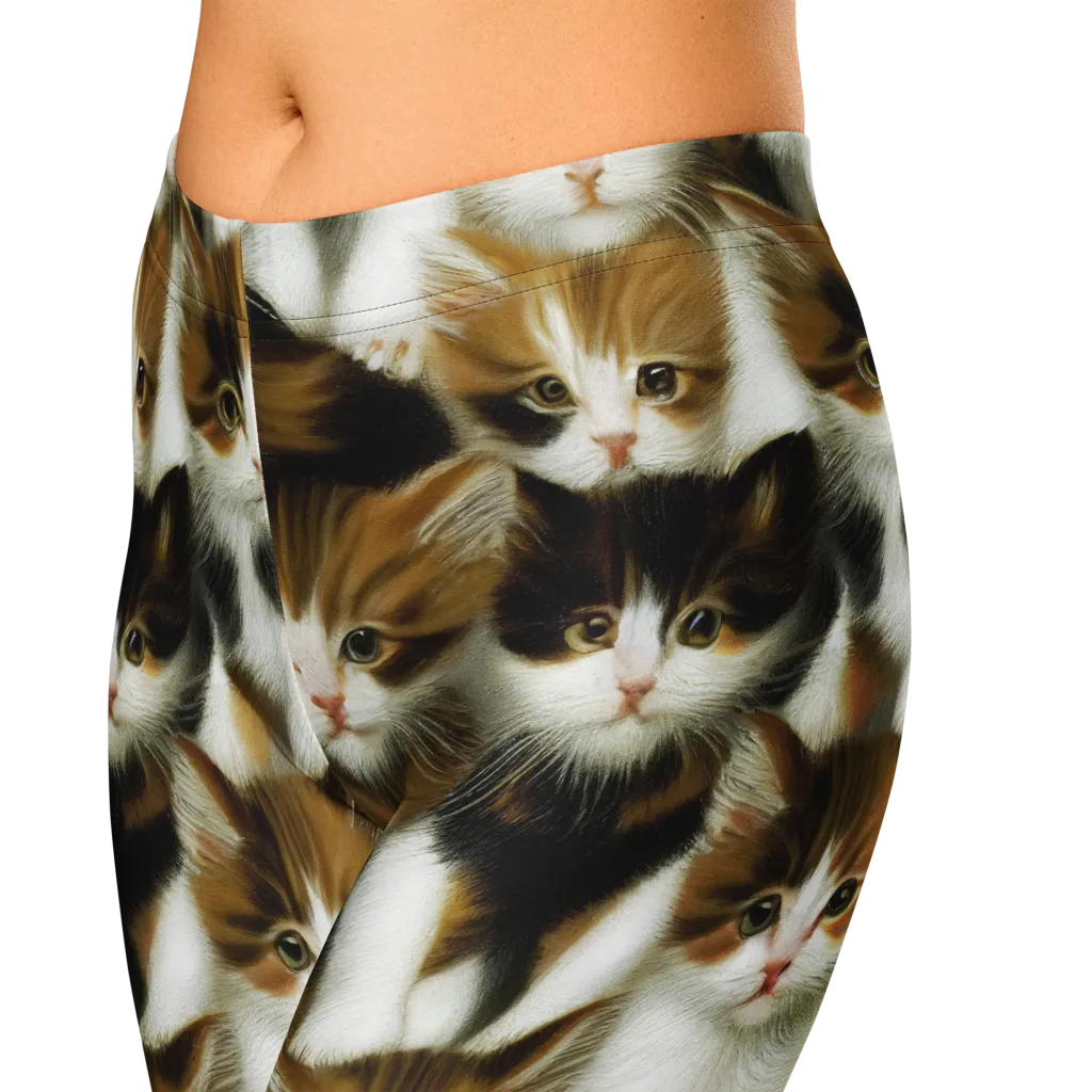 Cuddle Chaos on Capri Leggings — Zoomed-in