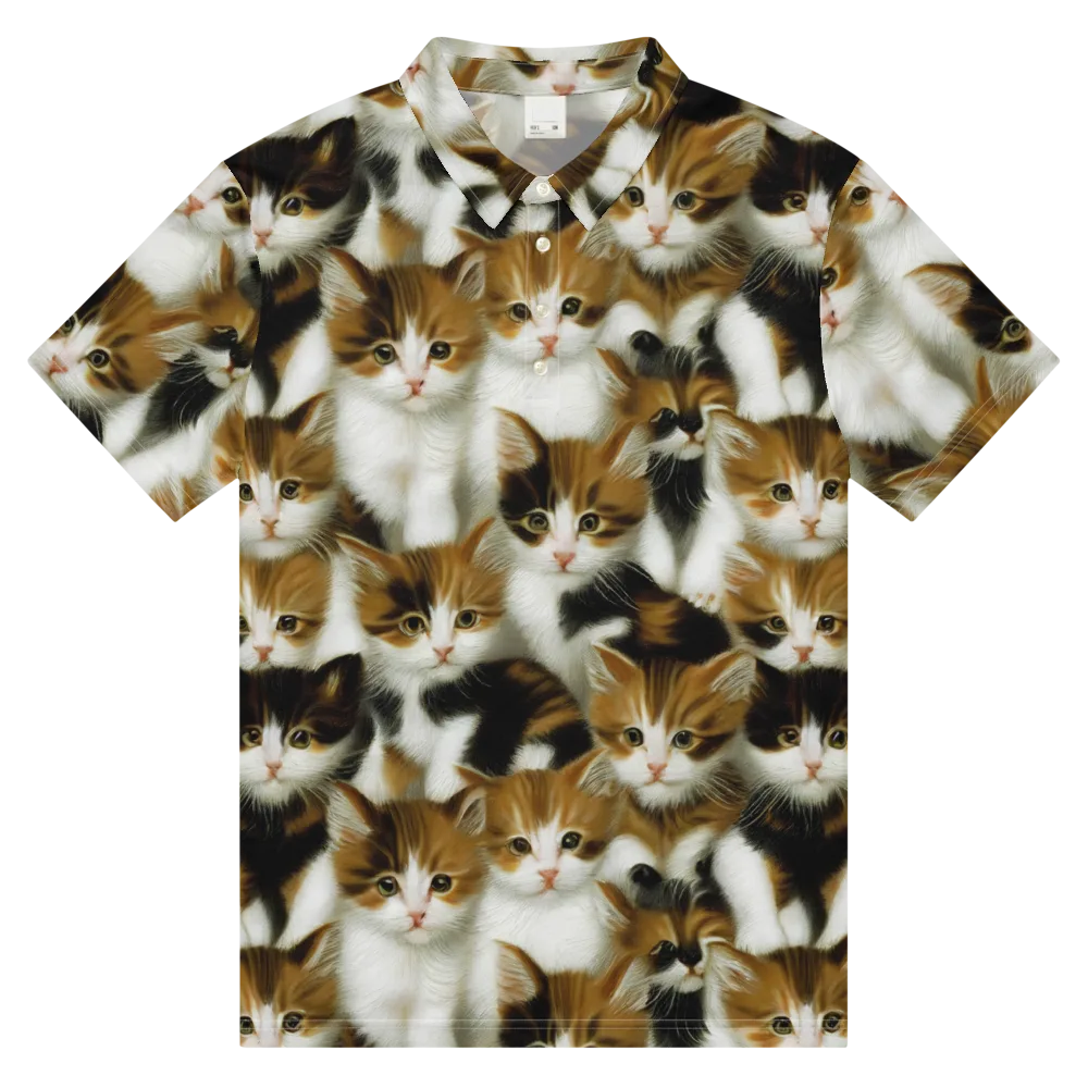 Cuddle Chaos on Men's Slim Fit Polo Shirt — Front