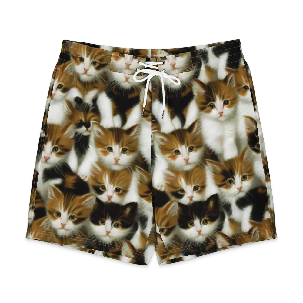 Cuddle Chaos on Men's Board Shorts — Front