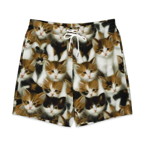 Cuddle Chaos on a Men's Board Shorts