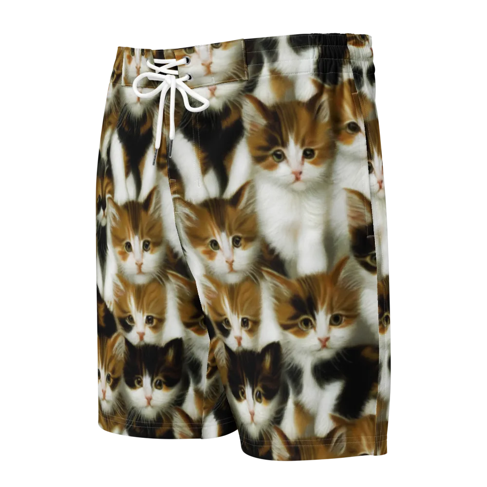 Cuddle Chaos on Men's Board Shorts — Front