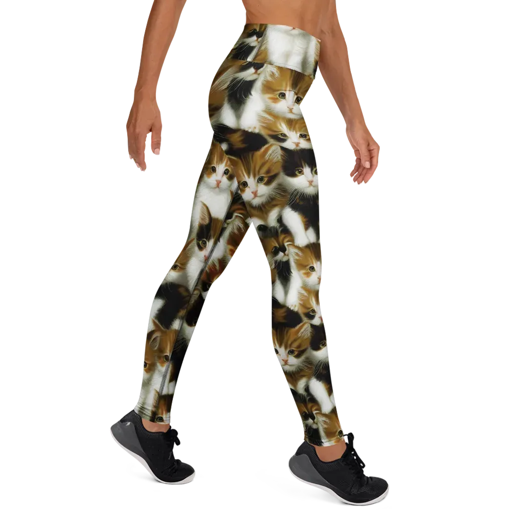 Cuddle Chaos on Yoga Leggings — Right