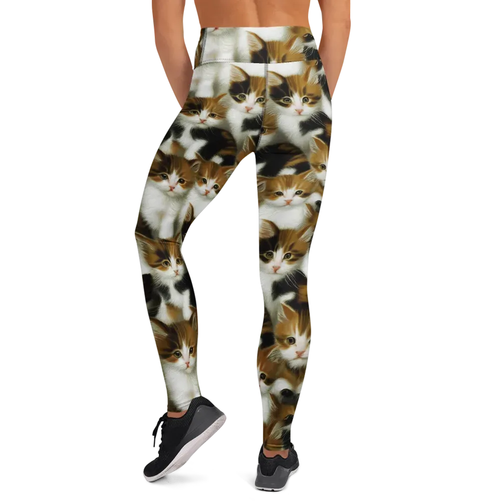 Cuddle Chaos on Yoga Leggings — Back