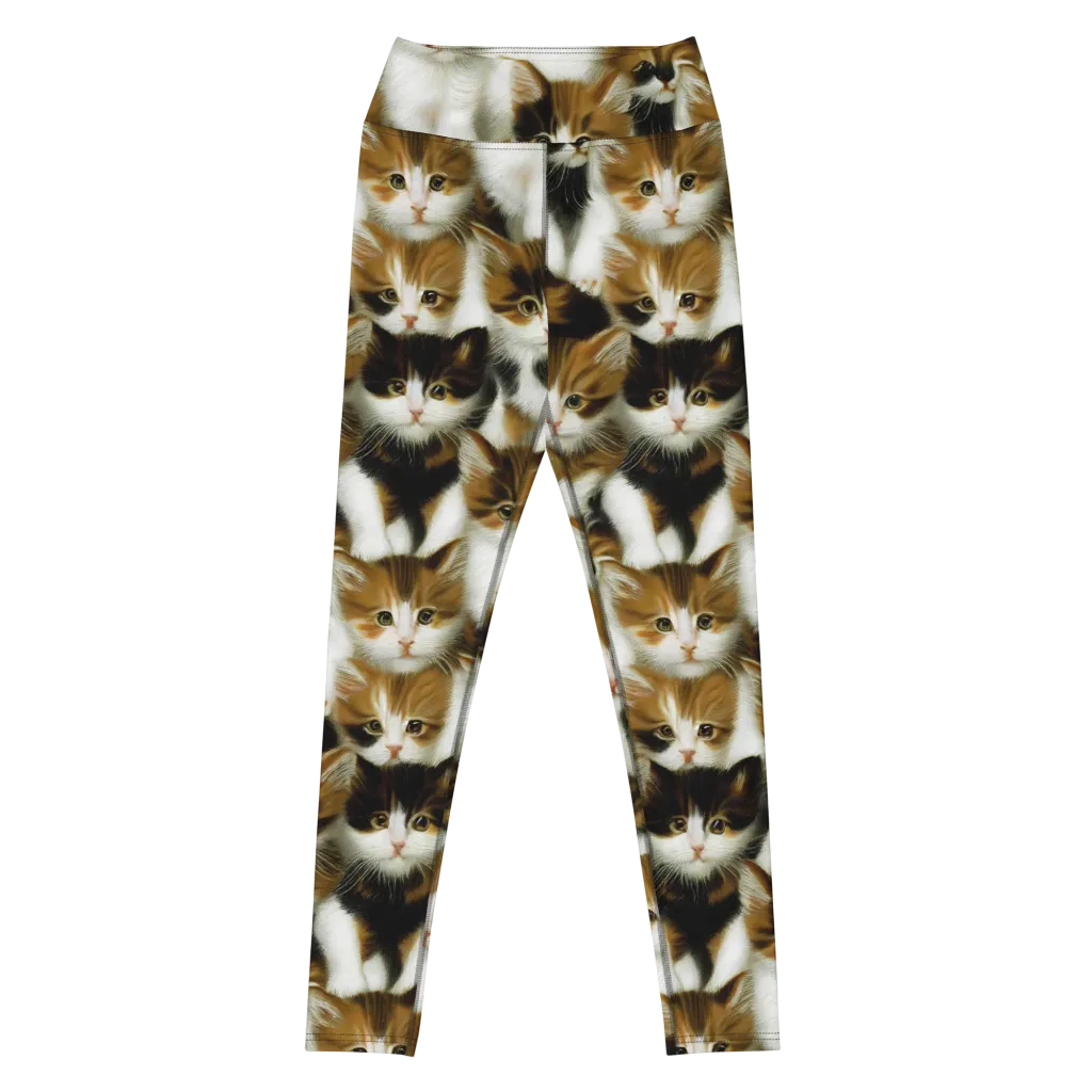 Cuddle Chaos on Yoga Leggings — Front