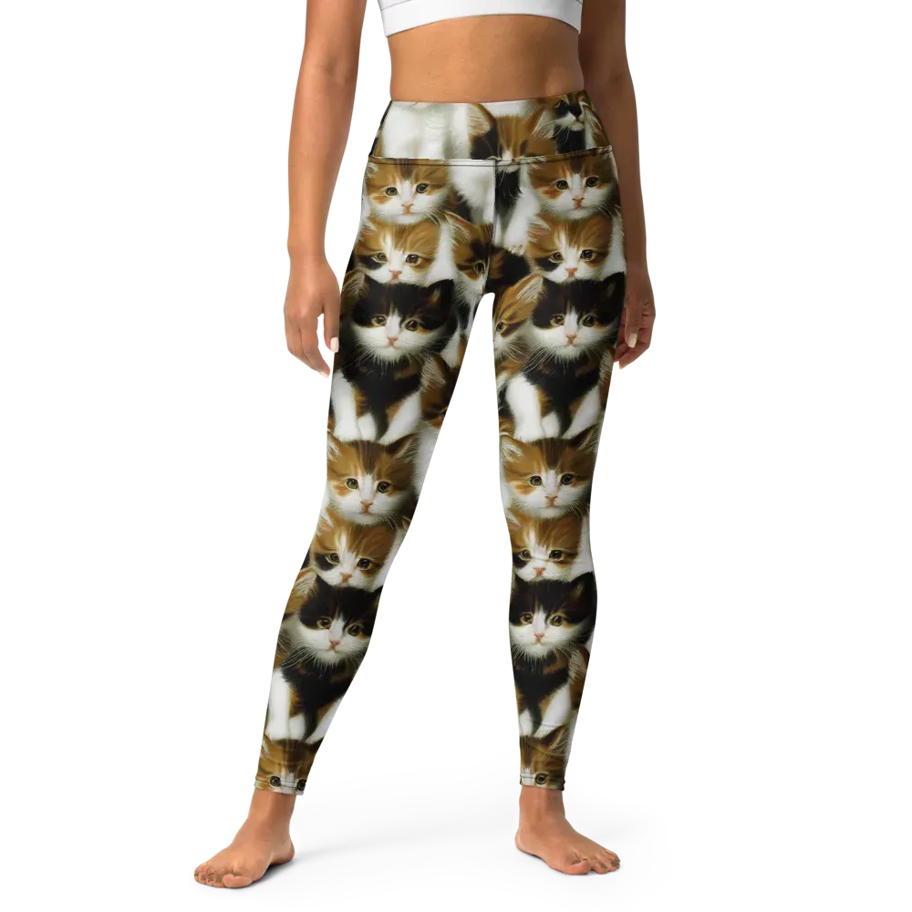 Cuddle Chaos on Yoga Leggings — Front