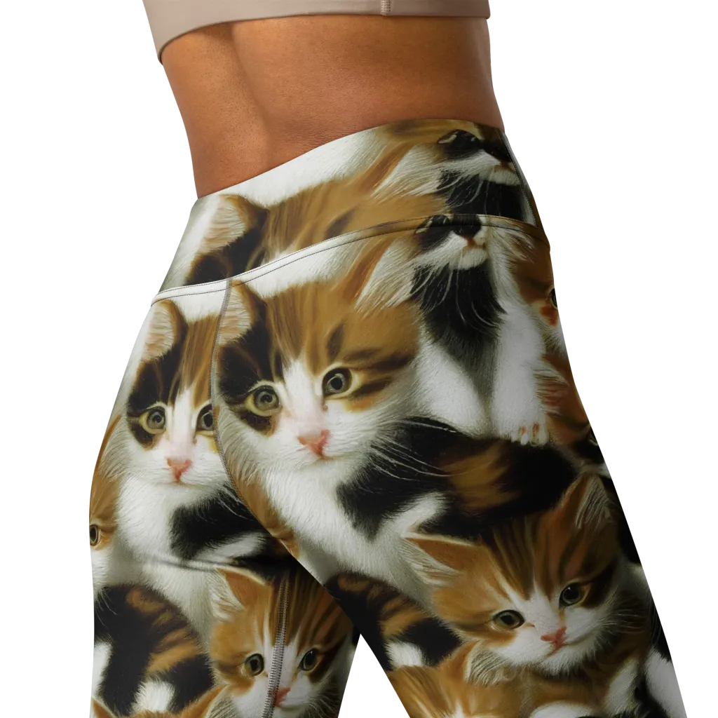 Cuddle Chaos on Yoga Leggings — Back
