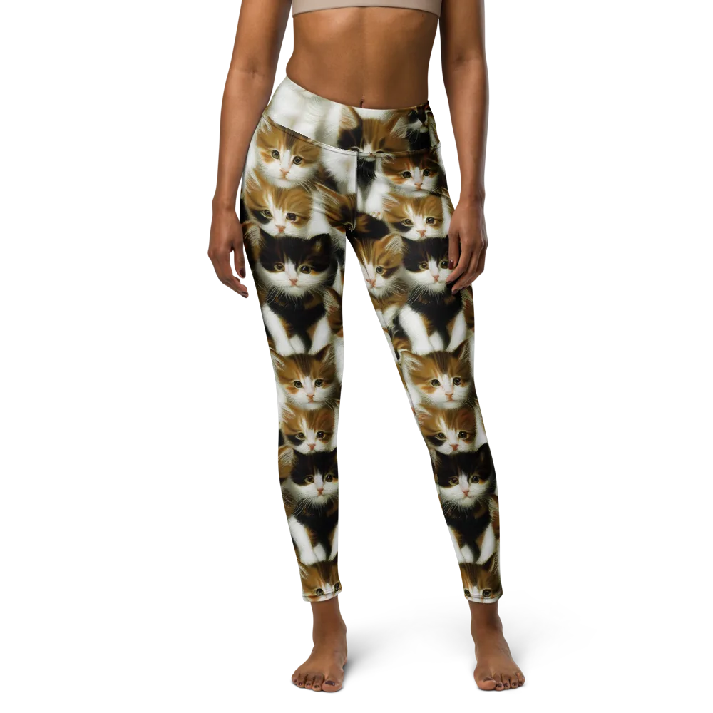 Cuddle Chaos on Yoga Leggings — Front