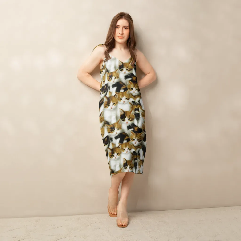 Cuddle Chaos on Slip Dress — Front