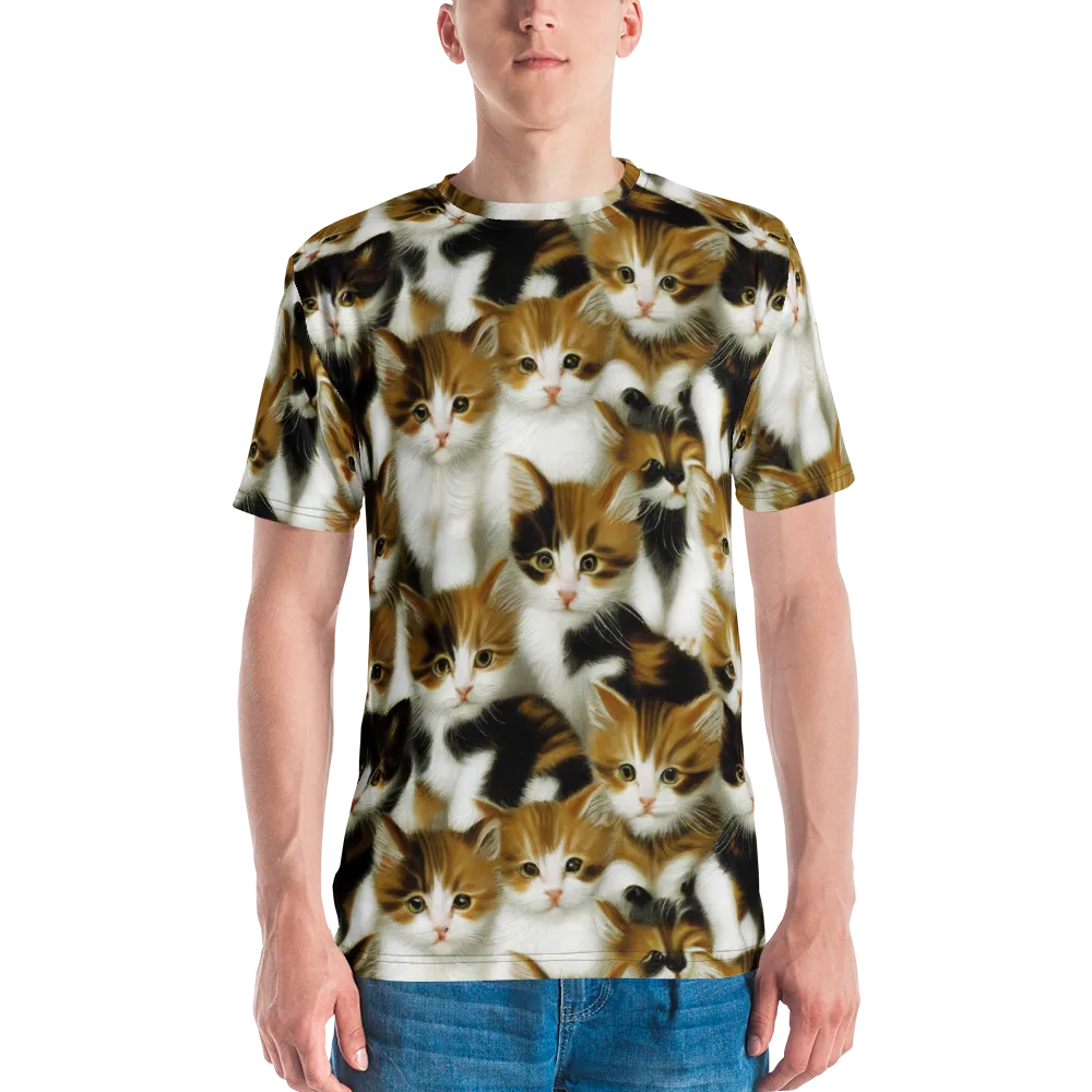 Cuddle Chaos on Men's Crew Neck T-Shirt — Front