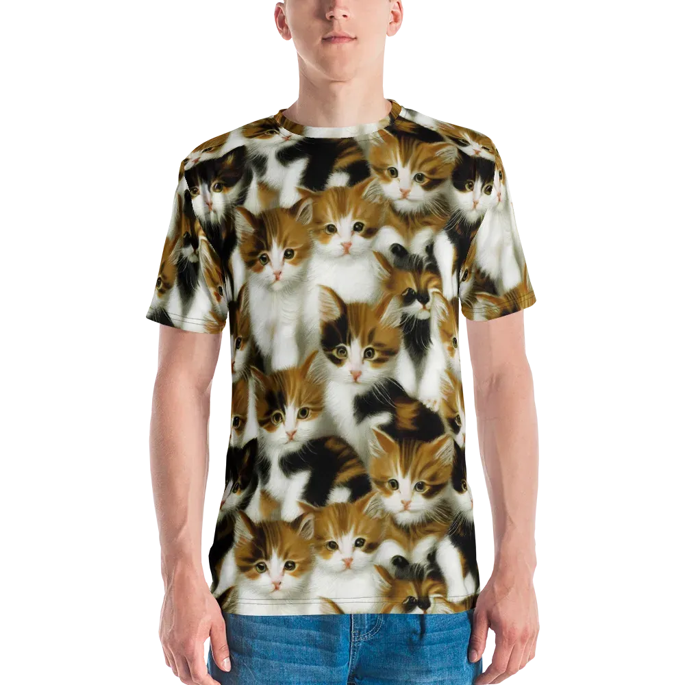 Cuddle Chaos on Men's Crew Neck T-Shirt — Front