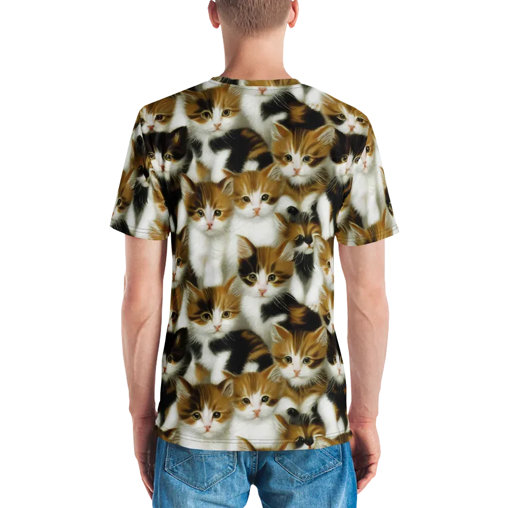 Cuddle Chaos on Men's Crew Neck T-Shirt — Back