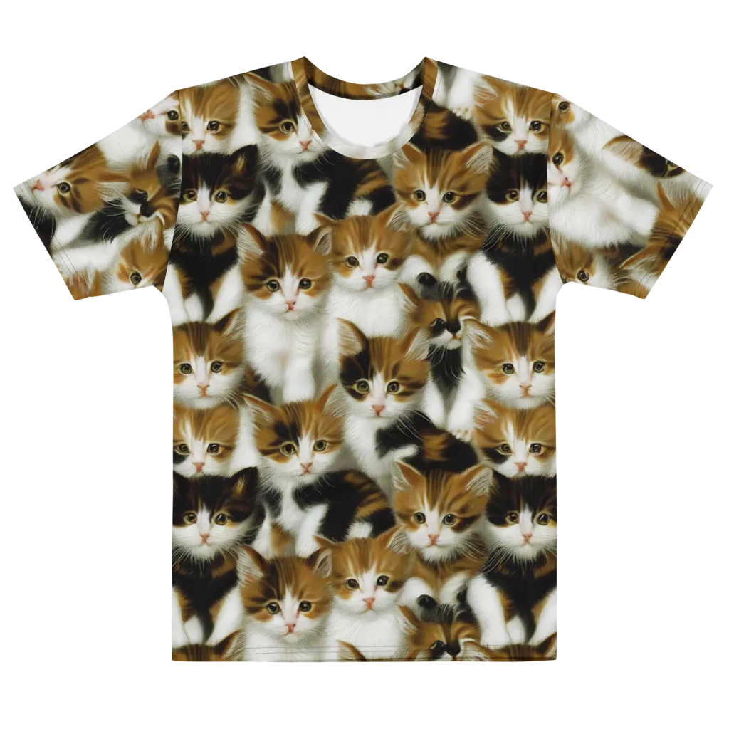 Cuddle Chaos on Men's Crew Neck T-Shirt — Front