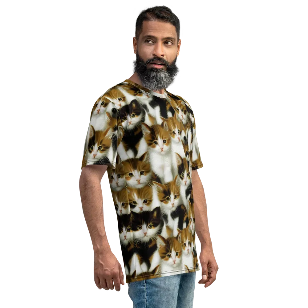Cuddle Chaos on Men's Crew Neck T-Shirt — Right
