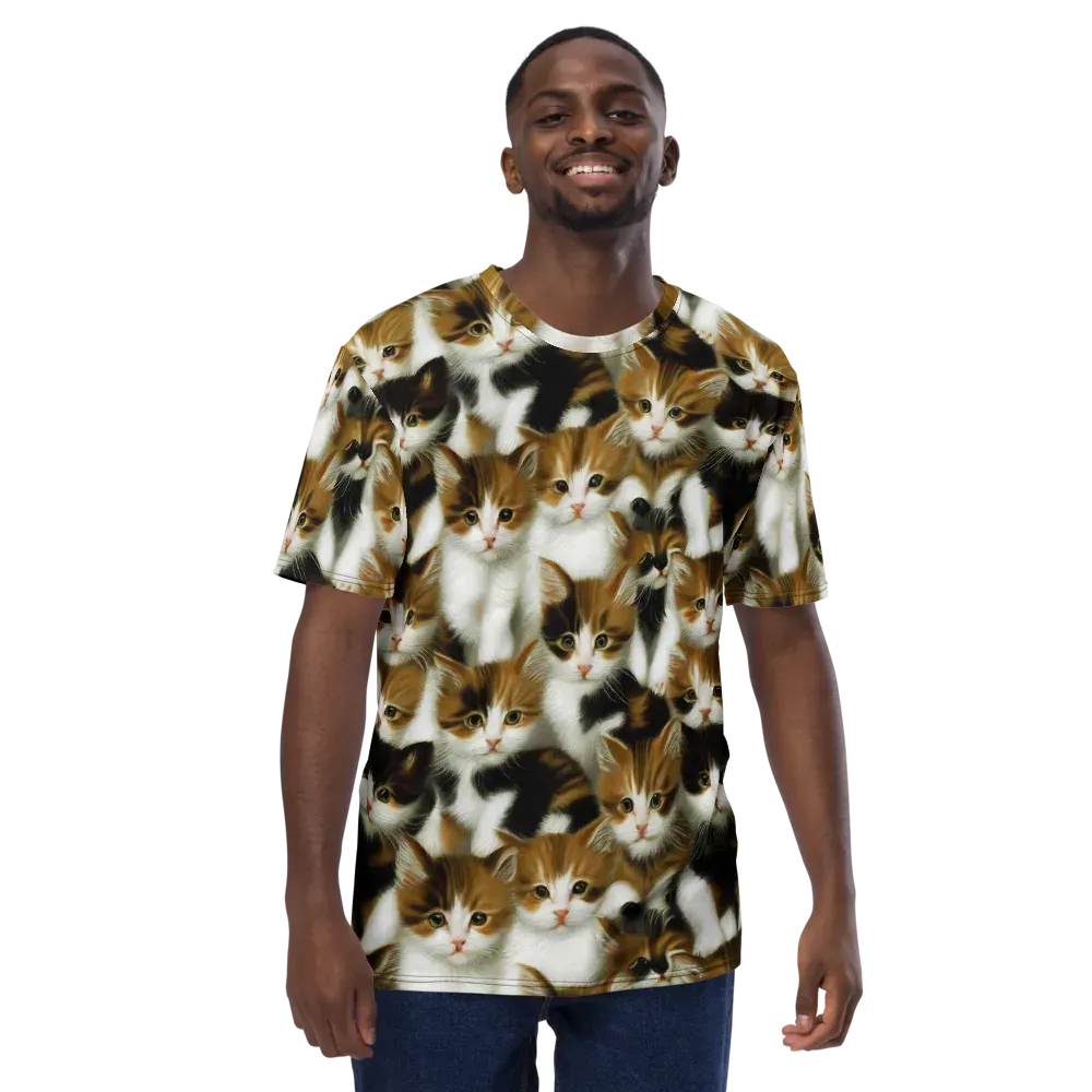 Cuddle Chaos on Men's Crew Neck T-Shirt — Front