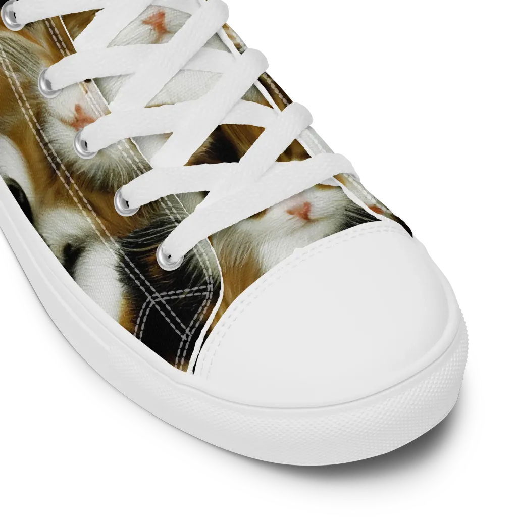 Cuddle Chaos on Men's High Top Canvas Shoes — Product details