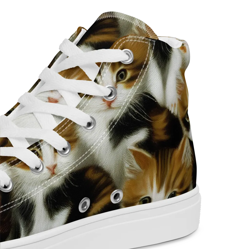Cuddle Chaos on Men's High Top Canvas Shoes — Product details 2