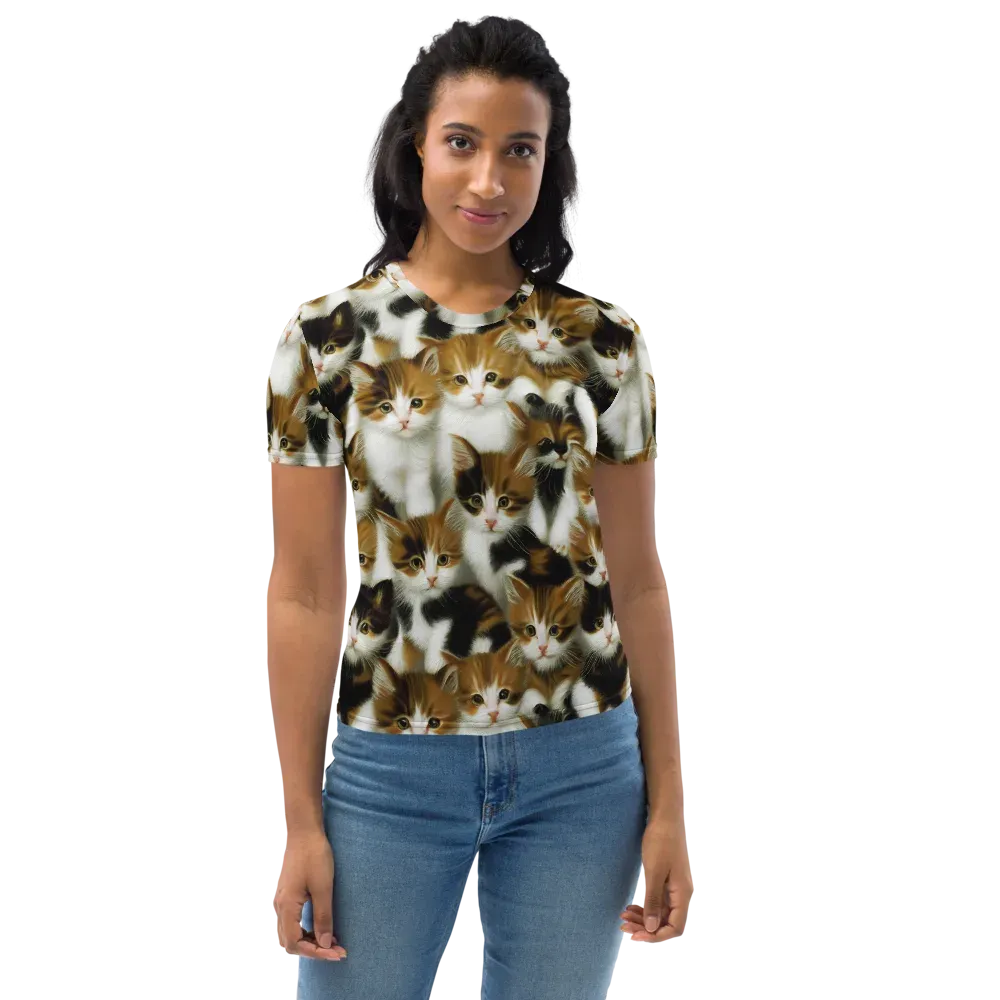 Cuddle Chaos on Women's Crew Neck T-Shirt — Front