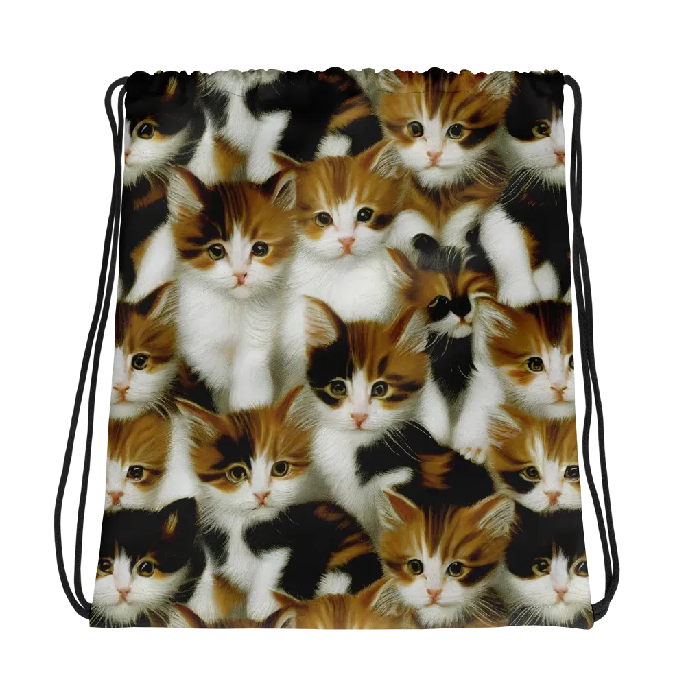 Cuddle Chaos on Drawstring Bag — Photo