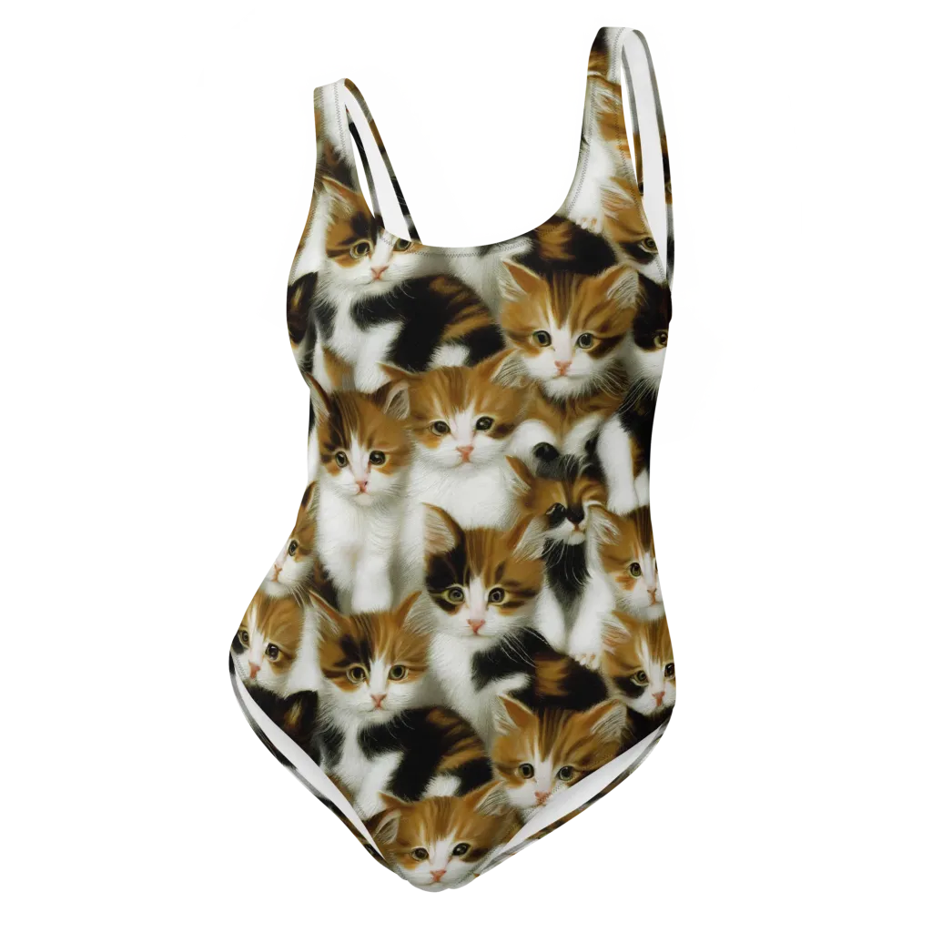 Cuddle Chaos on One-Piece Swimsuit — Front