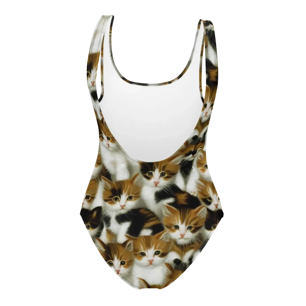 Cuddle Chaos on One-Piece Swimsuit — Back