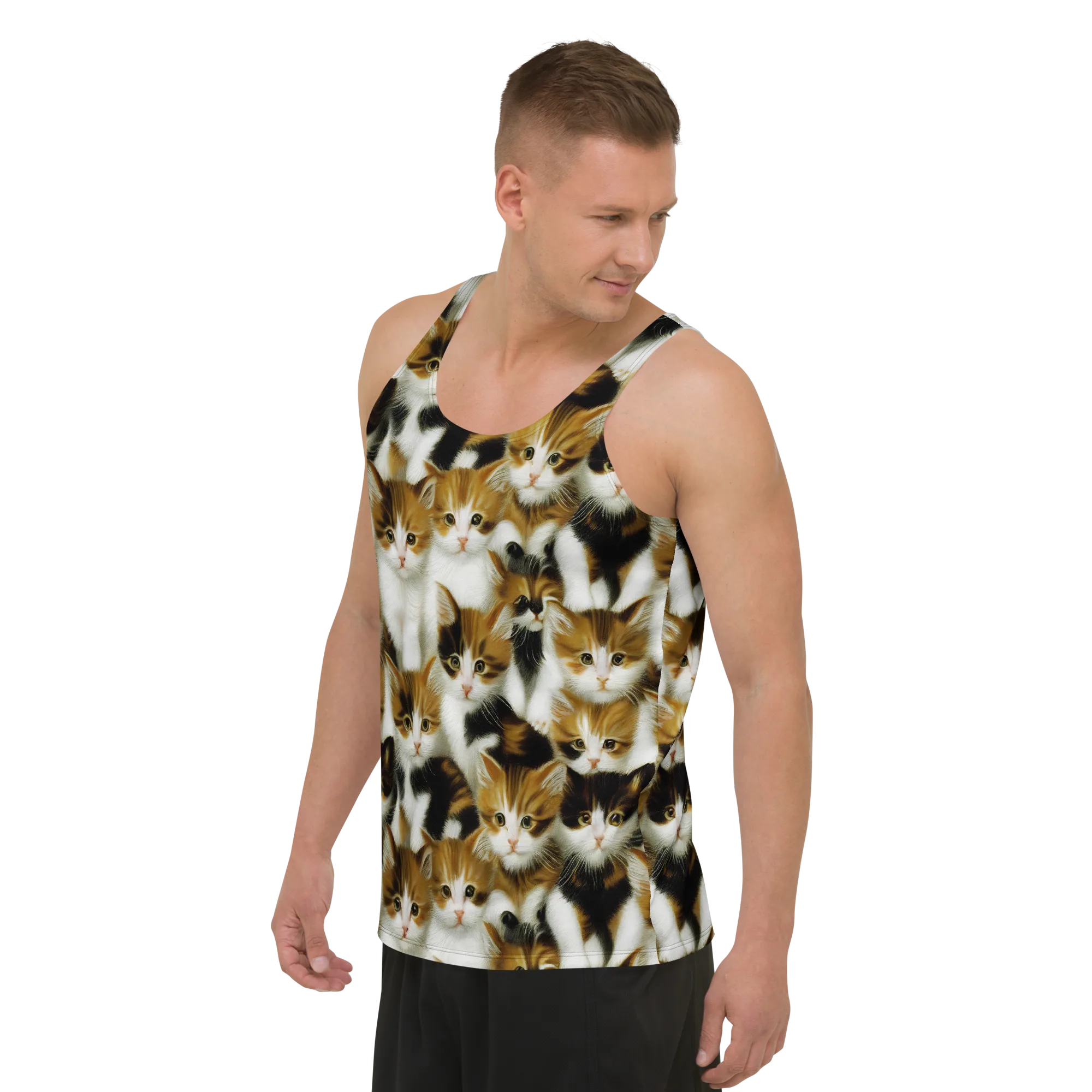 Cuddle Chaos on Men's Tank Top — Left Front