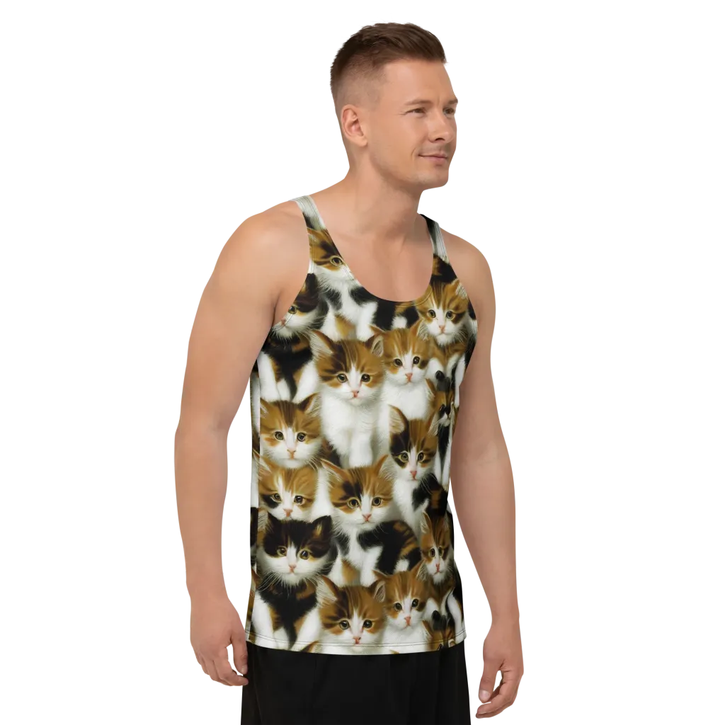 Cuddle Chaos on Men's Tank Top — Right Front