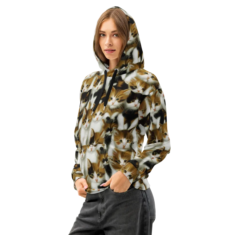 Cuddle Chaos on Cotton Hoodie — Left Front