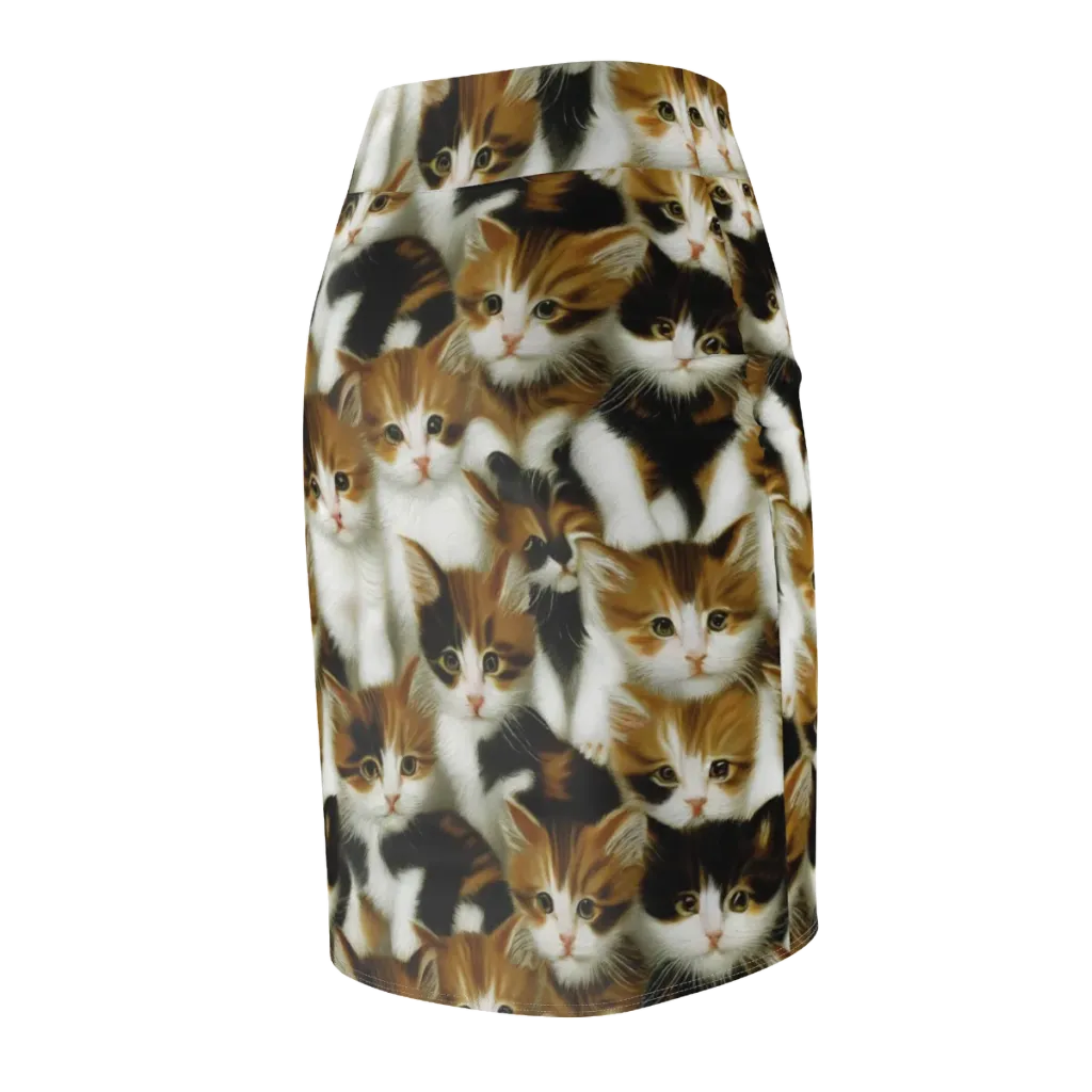 Cuddle Chaos on Pencil Skirt — Back Side