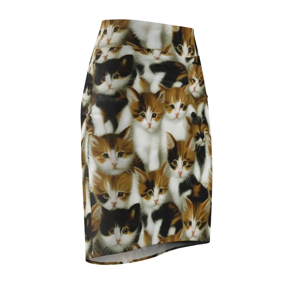 Cuddle Chaos on Pencil Skirt — Front Side