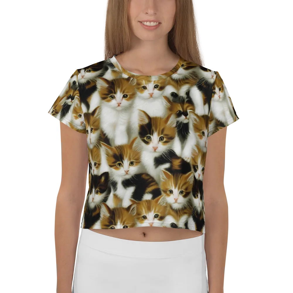 Cuddle Chaos on Crop Tee — Front