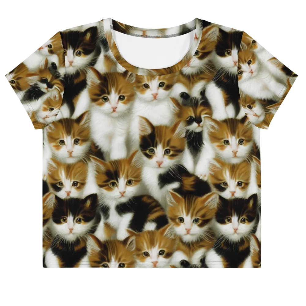 Cuddle Chaos on Crop Tee — Front