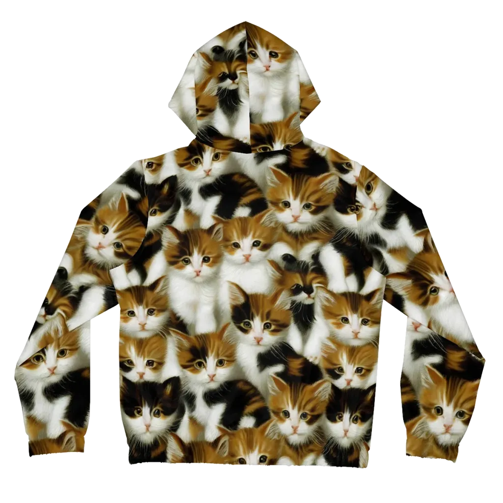 Cuddle Chaos on Women's Full-Zip Hoodie — Back
