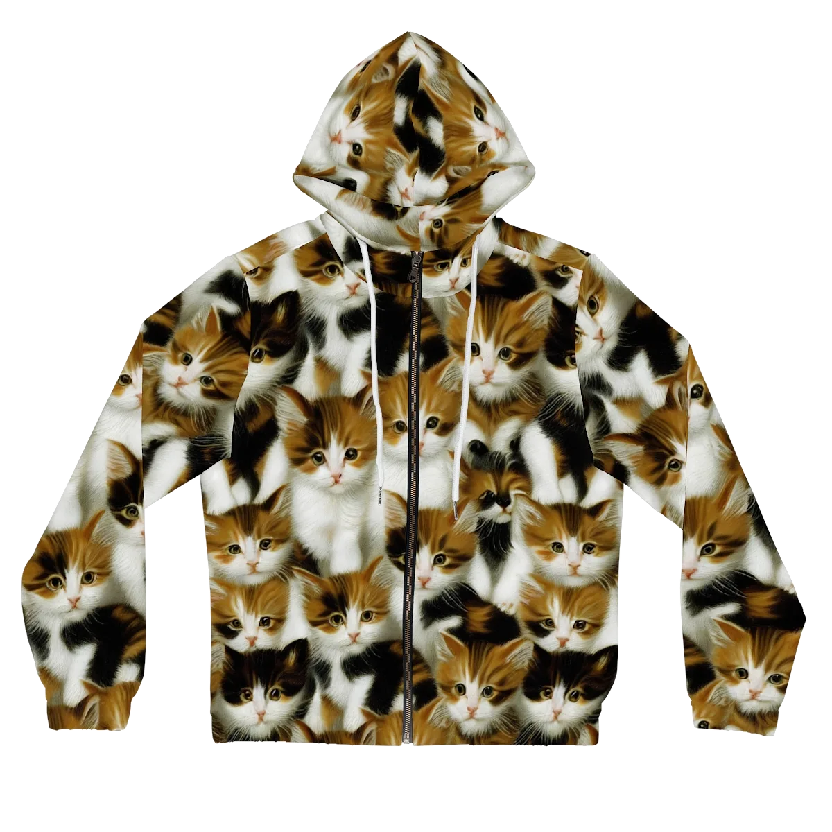 Cuddle Chaos on Women's Full-Zip Hoodie — Front