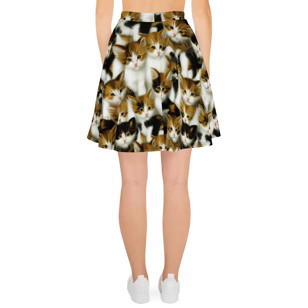 Cuddle Chaos on Skater Skirt — Back