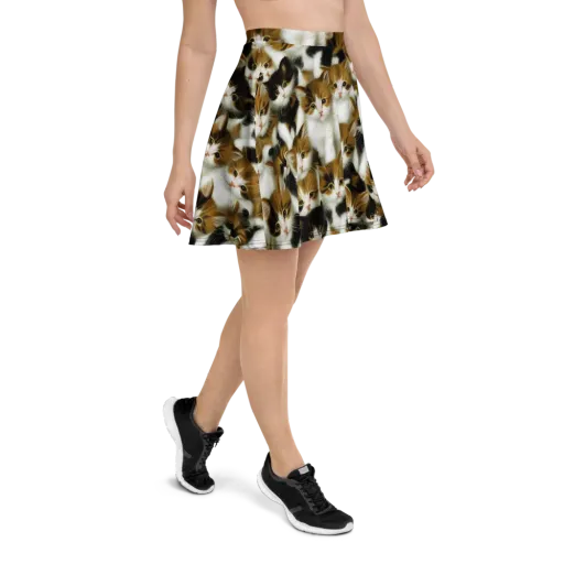 Cuddle Chaos on a Skater Skirt