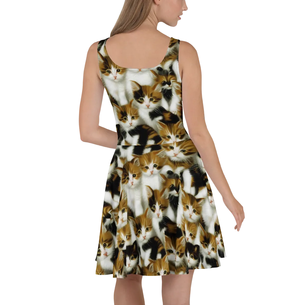 Cuddle Chaos on Skater Dress — Back