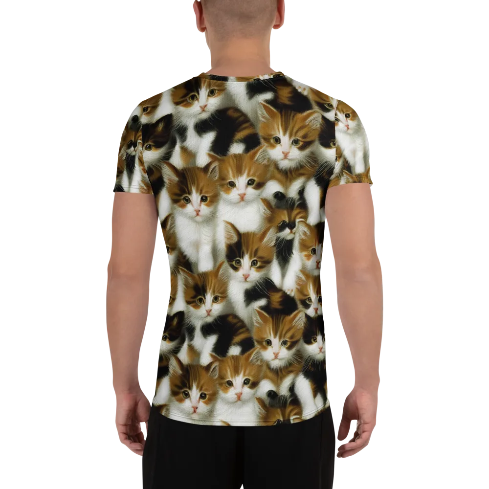 Cuddle Chaos on Men's Athletic T-Shirt — Back