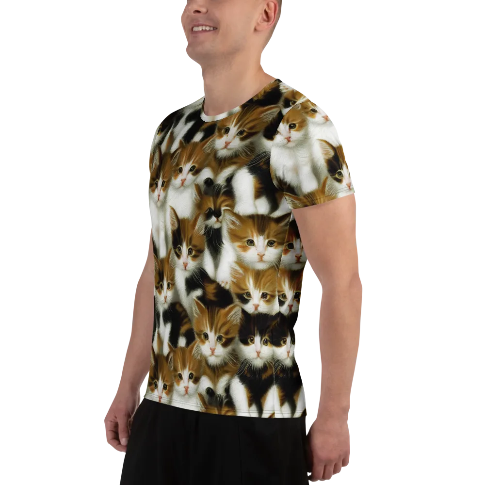 Cuddle Chaos on Men's Athletic T-Shirt — Left