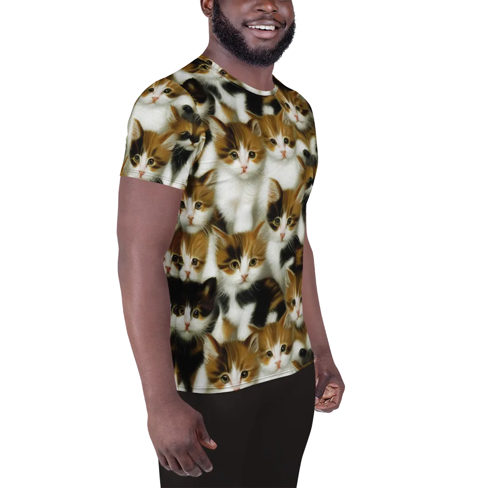 Cuddle Chaos on Men's Athletic T-Shirt — Right
