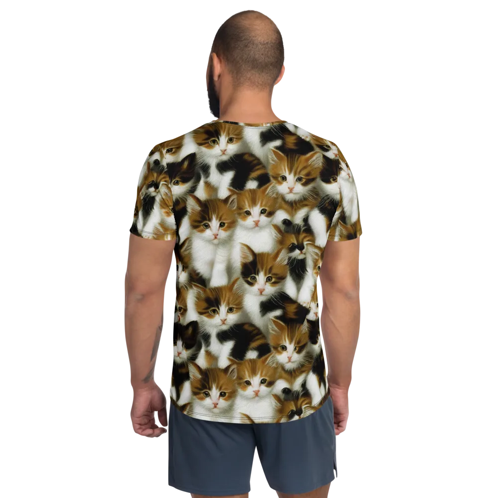 Cuddle Chaos on Men's Athletic T-Shirt — Back