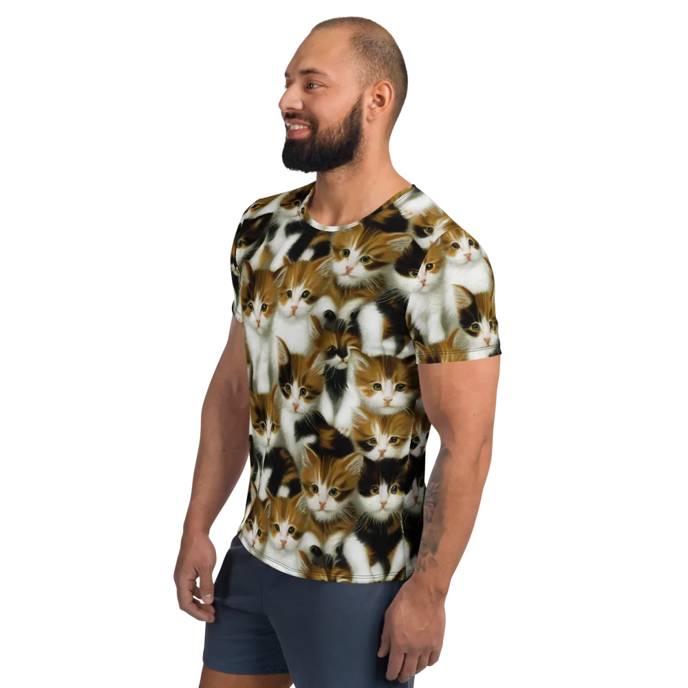 Cuddle Chaos on Men's Athletic T-Shirt — Left