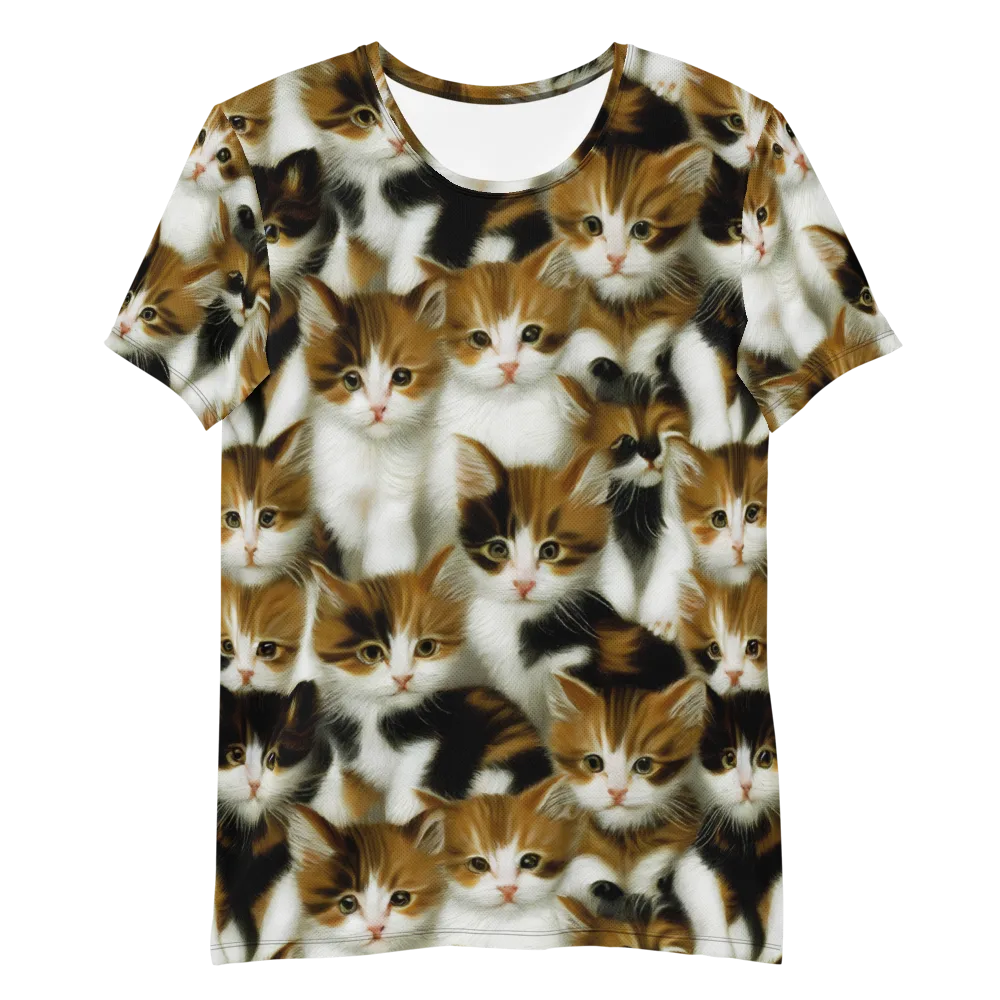 Cuddle Chaos on Men's Athletic T-Shirt — Front