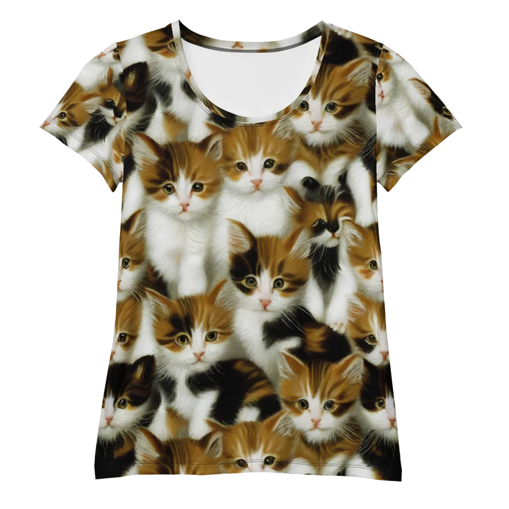 Cuddle Chaos on Women's Athletic T-Shirt — Front