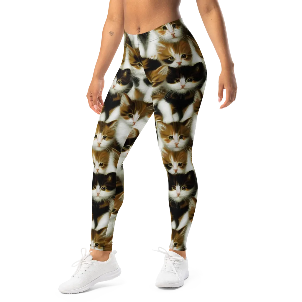 Cuddle Chaos on Leggings — Left Front