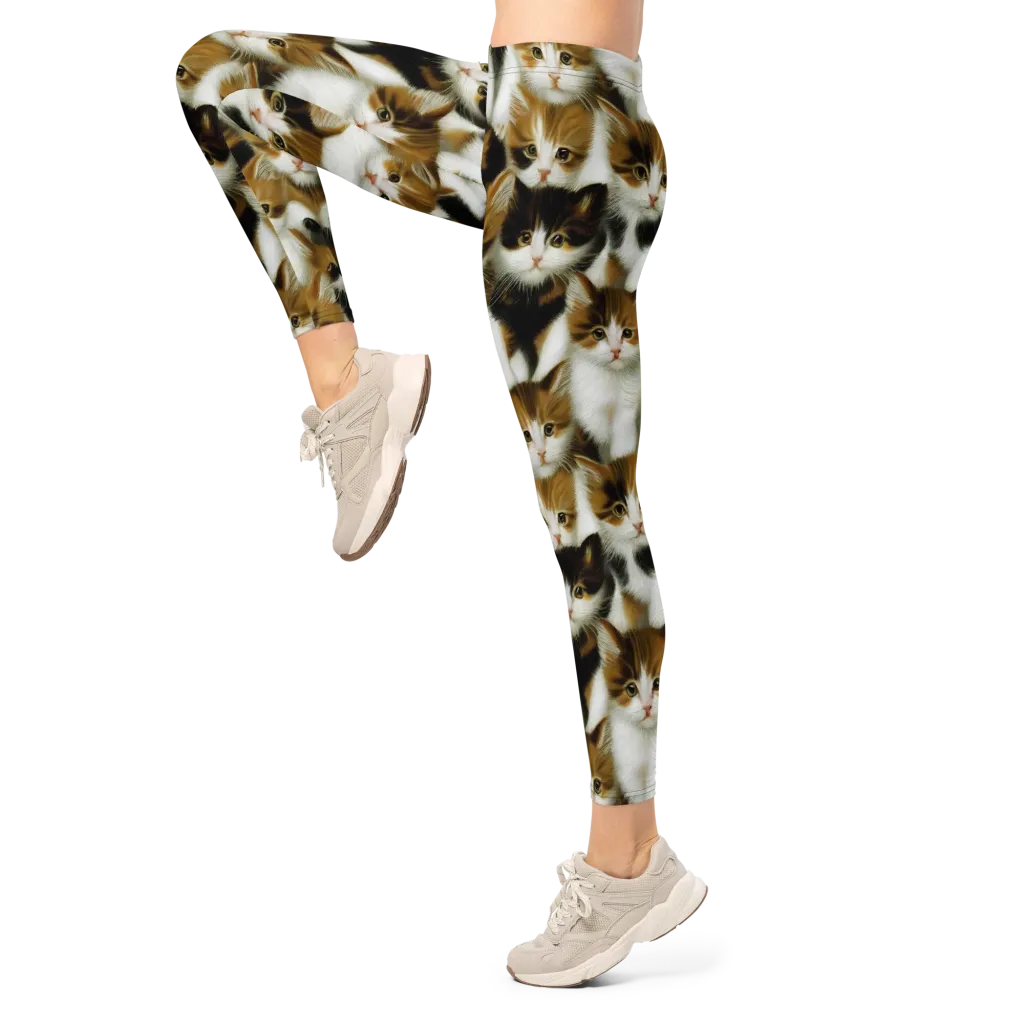 Cuddle Chaos on Leggings — Left